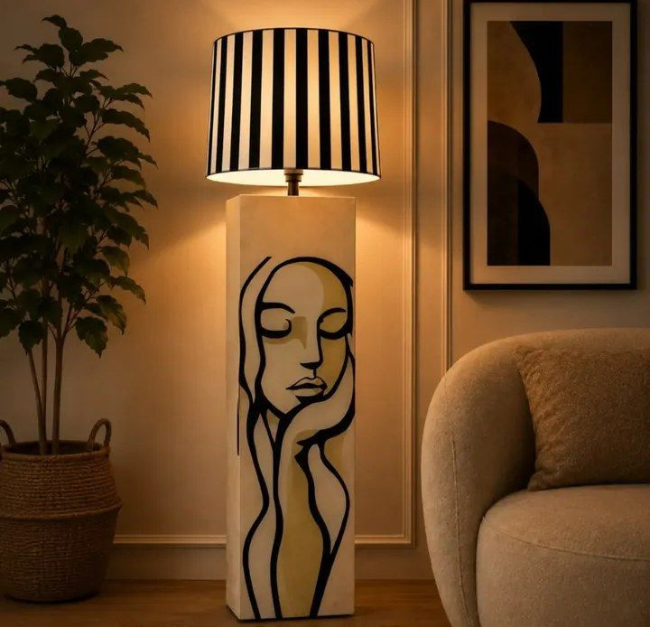 آباژور ایستاده سورئال نقاشی فانتزی سه بعدی